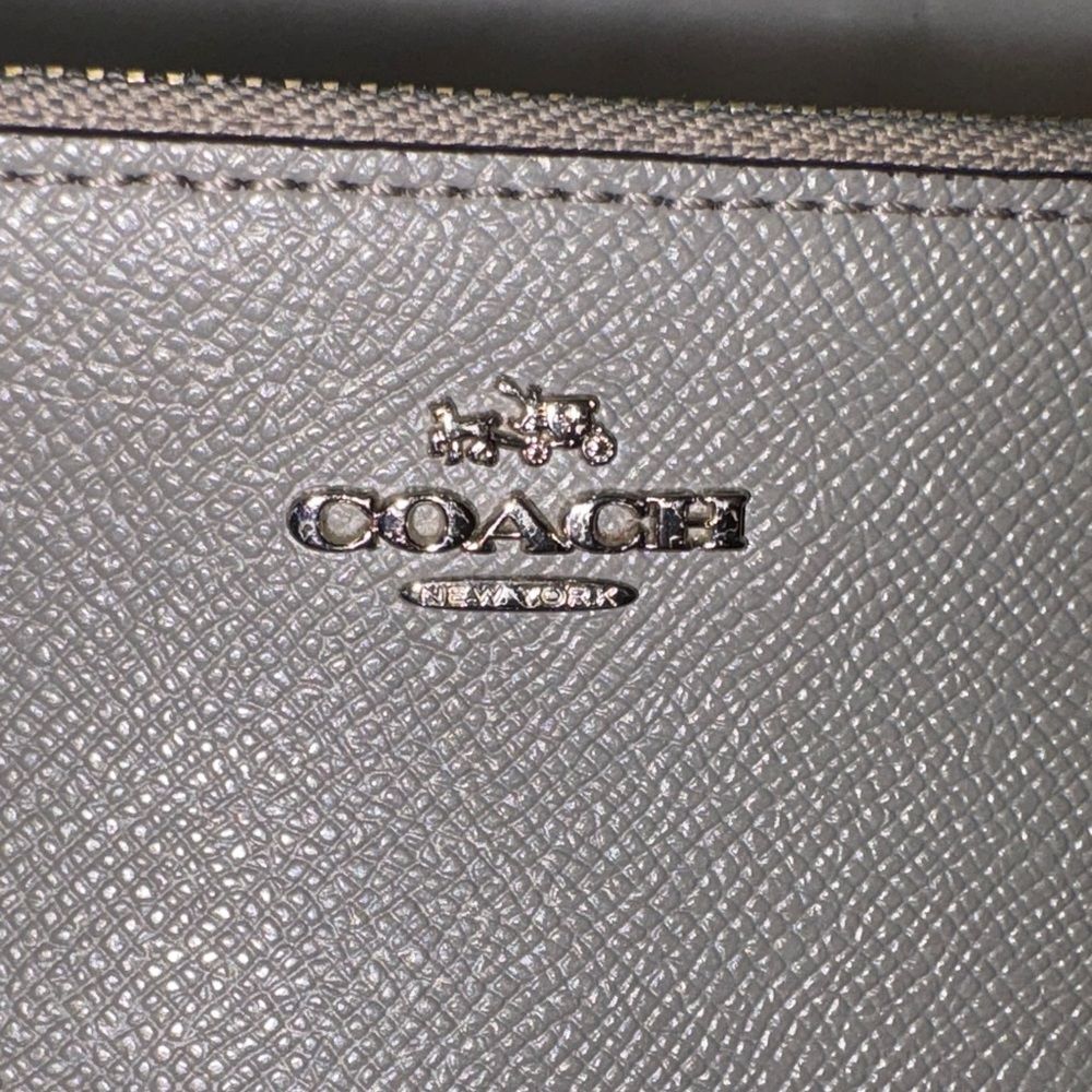 Coach Wristlet Bag Purse Leather Cross Grain Clutch Wallet - Picture 16 of 16